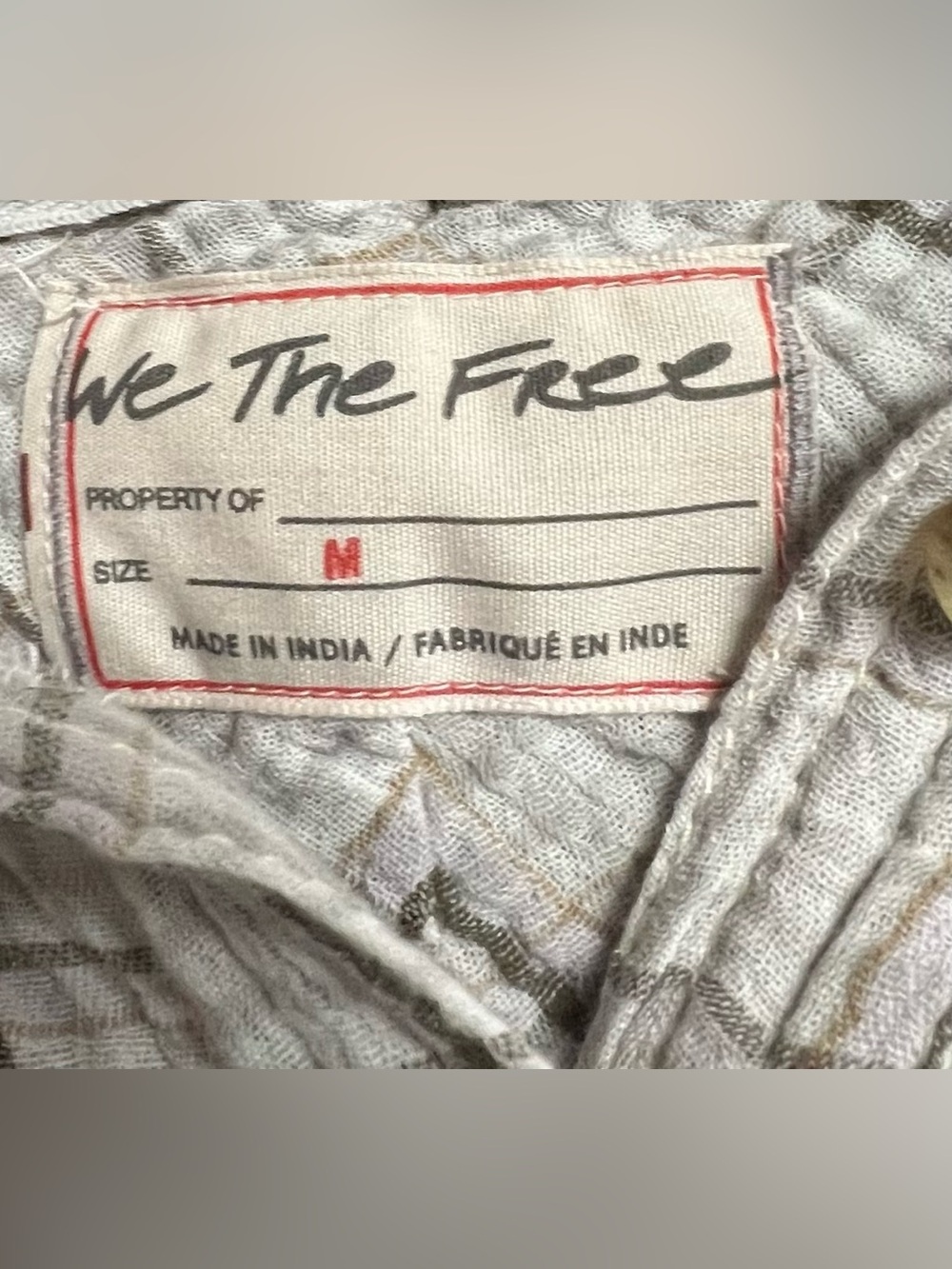 Free People We The Free Cardiff Plaid Tunic Shirt Top Gauzy Size Medium - Picture 6 of 7